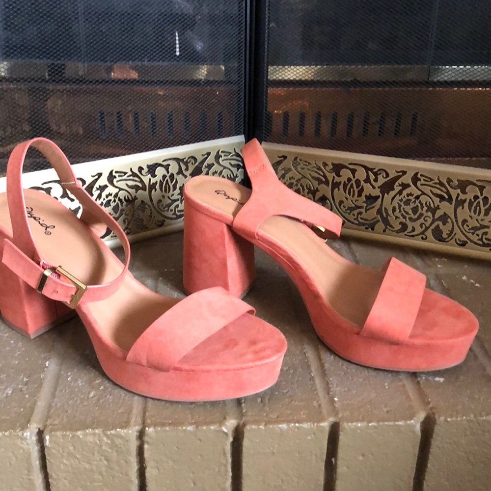 Cute open toe chunk heel with ankle strap